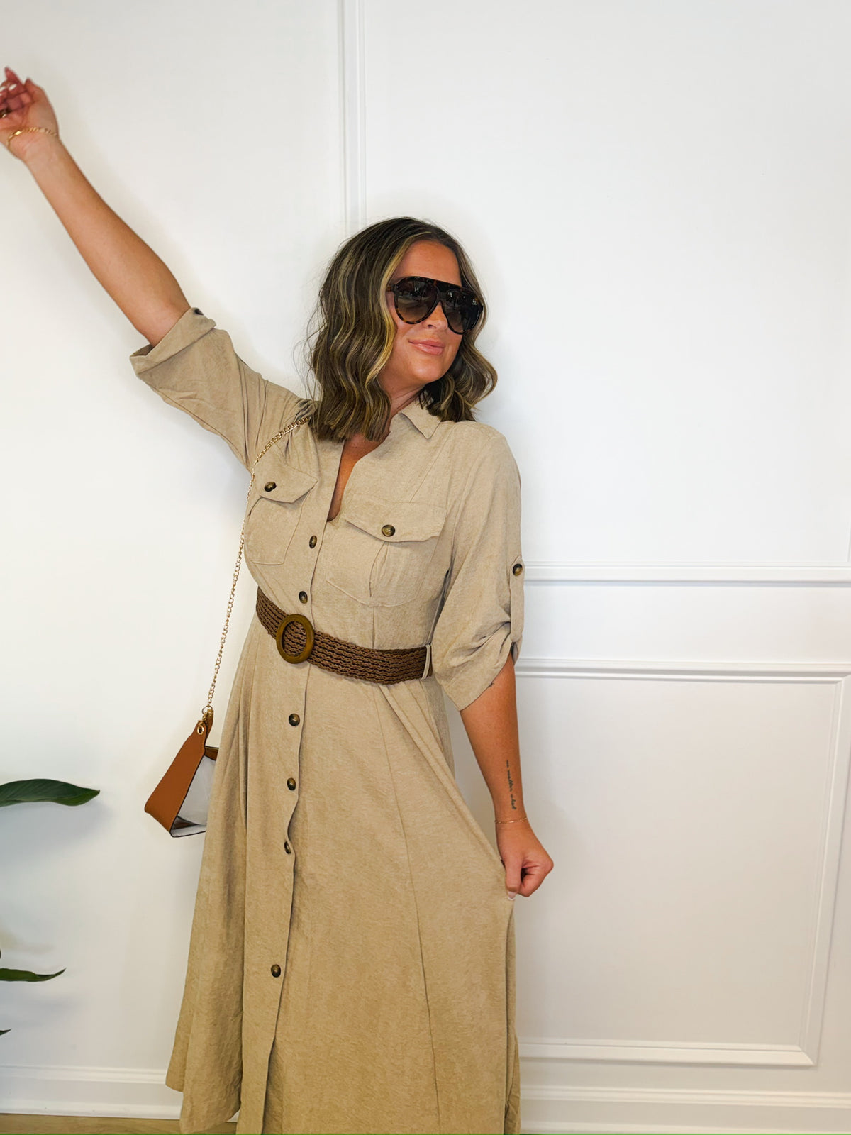 City Stroll midi dress, women's dress from Aurea Lux Collective boutique in Lawton, OK, image 2 of 4