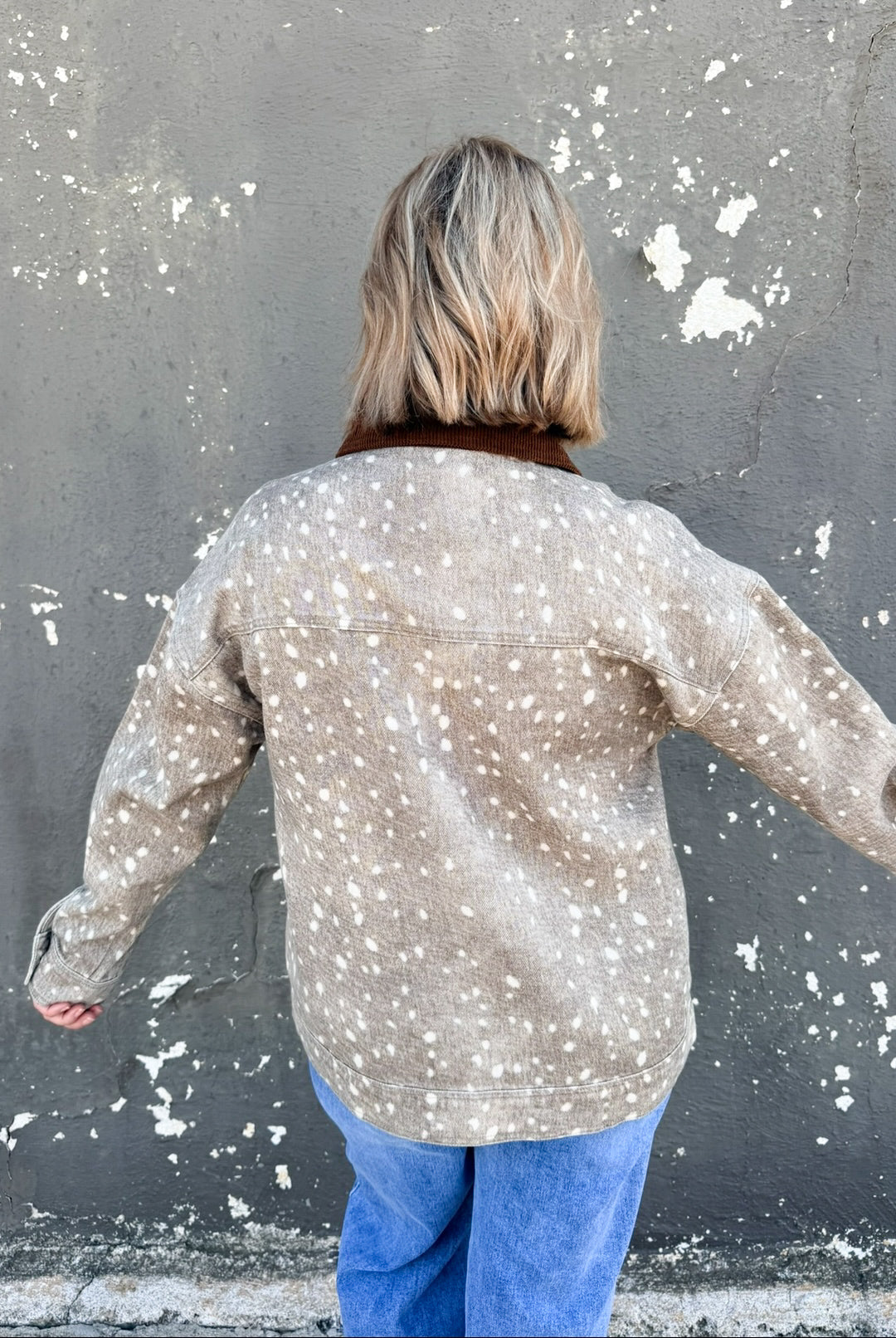 Oh Deer corduroy collar jacket, women's jacket from Aurea Lux Collective boutique in Lawton, OK, image 4 of 4