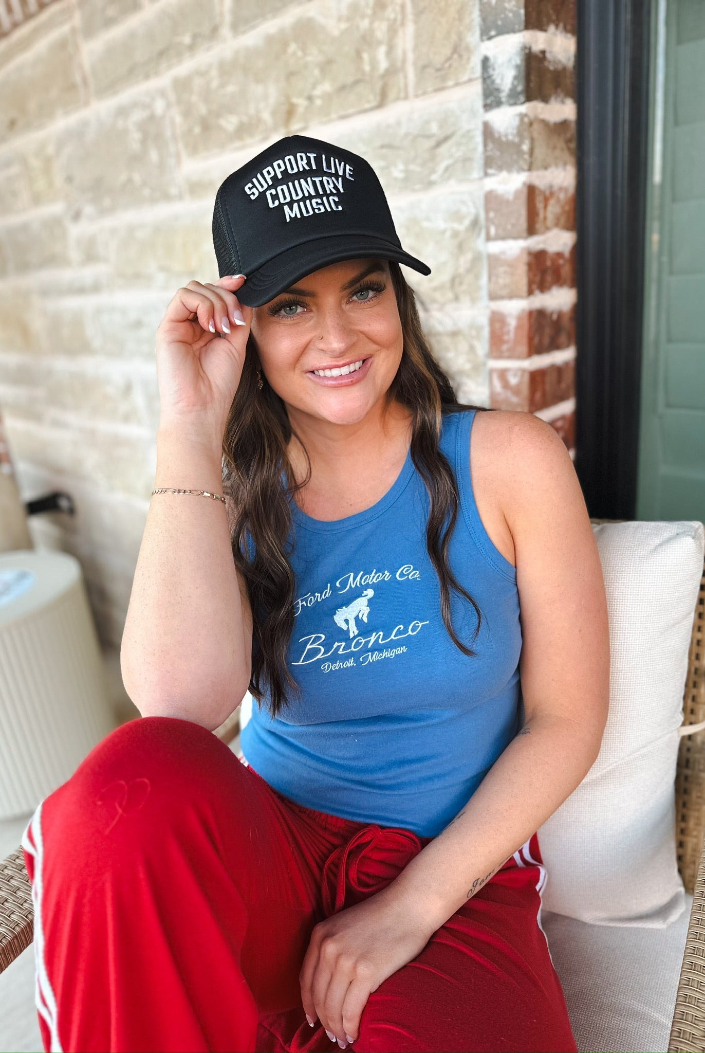 ’SUPPORT LIVE COUNTRY MUSIC’ BLACK TRUCKER HAT - HAT