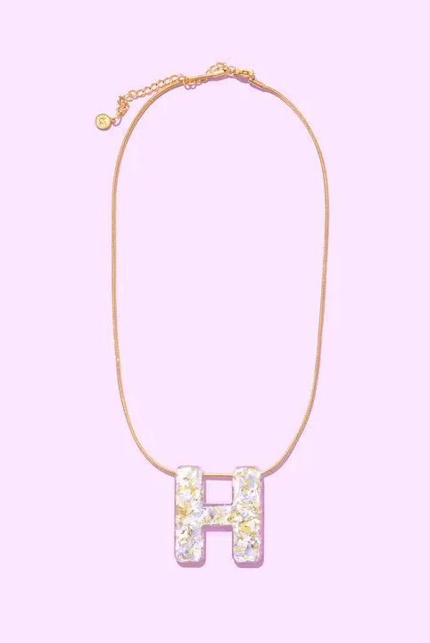 Box Chain Necklace - Letters - Pearl Confetti - Each - Necklaces