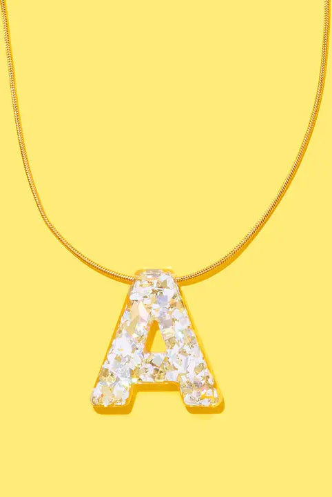 Box Chain Necklace - Letters - Pearl Confetti - Each - Necklaces
