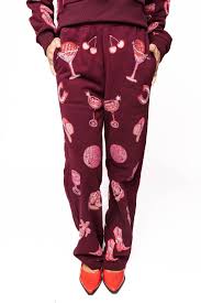 DARK PLUM AND PINK DISCO COWGIRL ICON PANTS - Bottoms