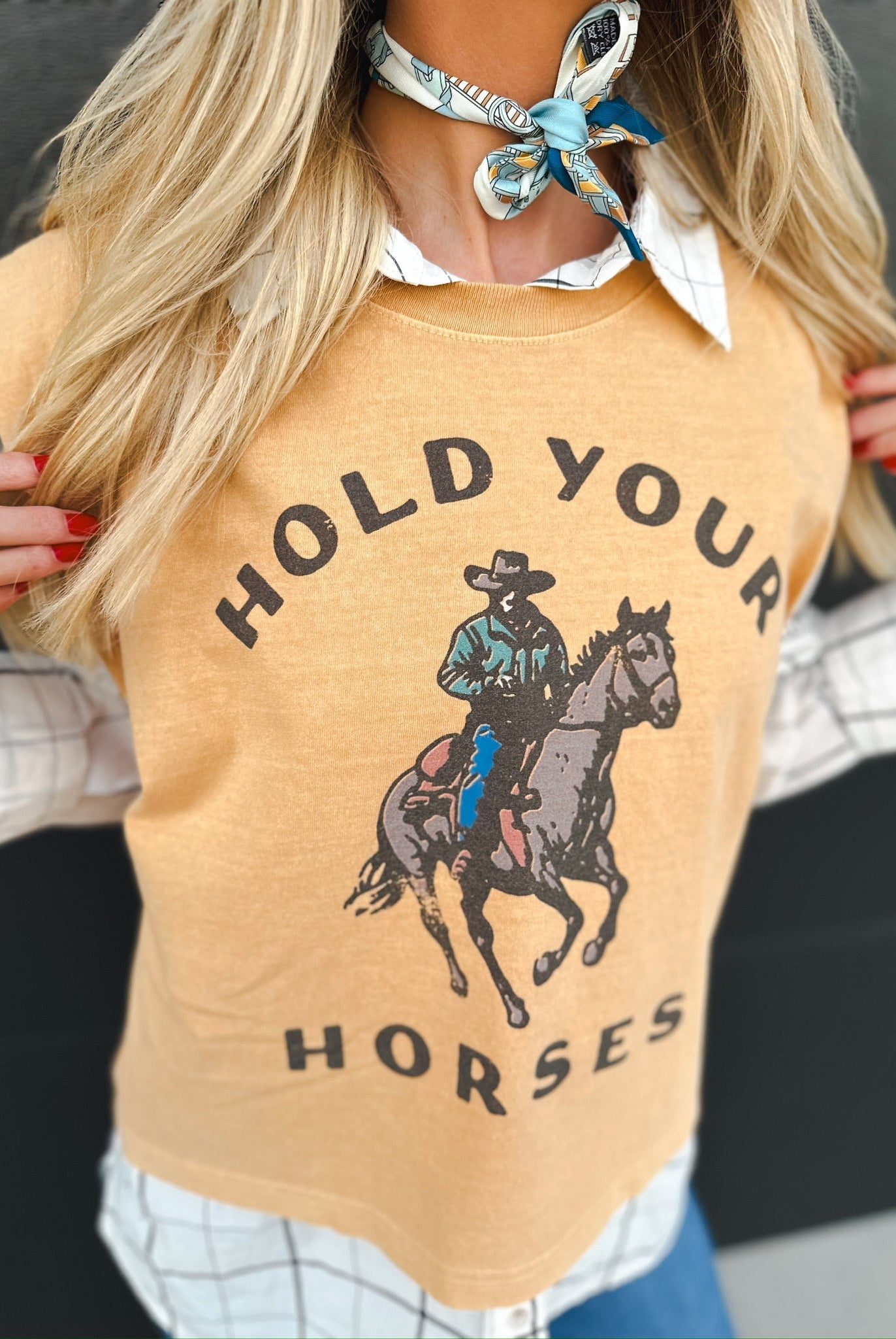 HOLD YOUR HORSES BOXY TANK - Tops