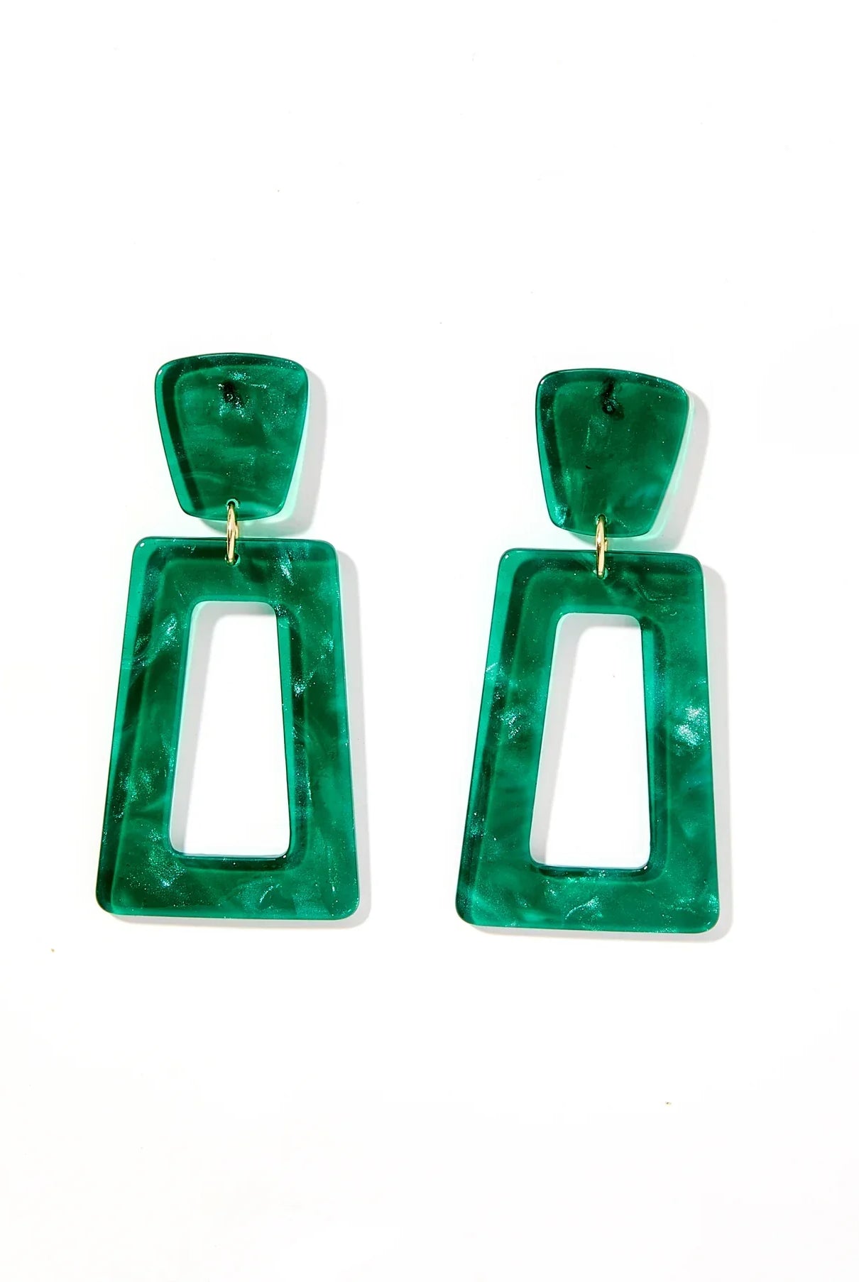 KENNEDY STATEMENT EARRINGS FORREST GREEN BY LINNY CO - Earrings