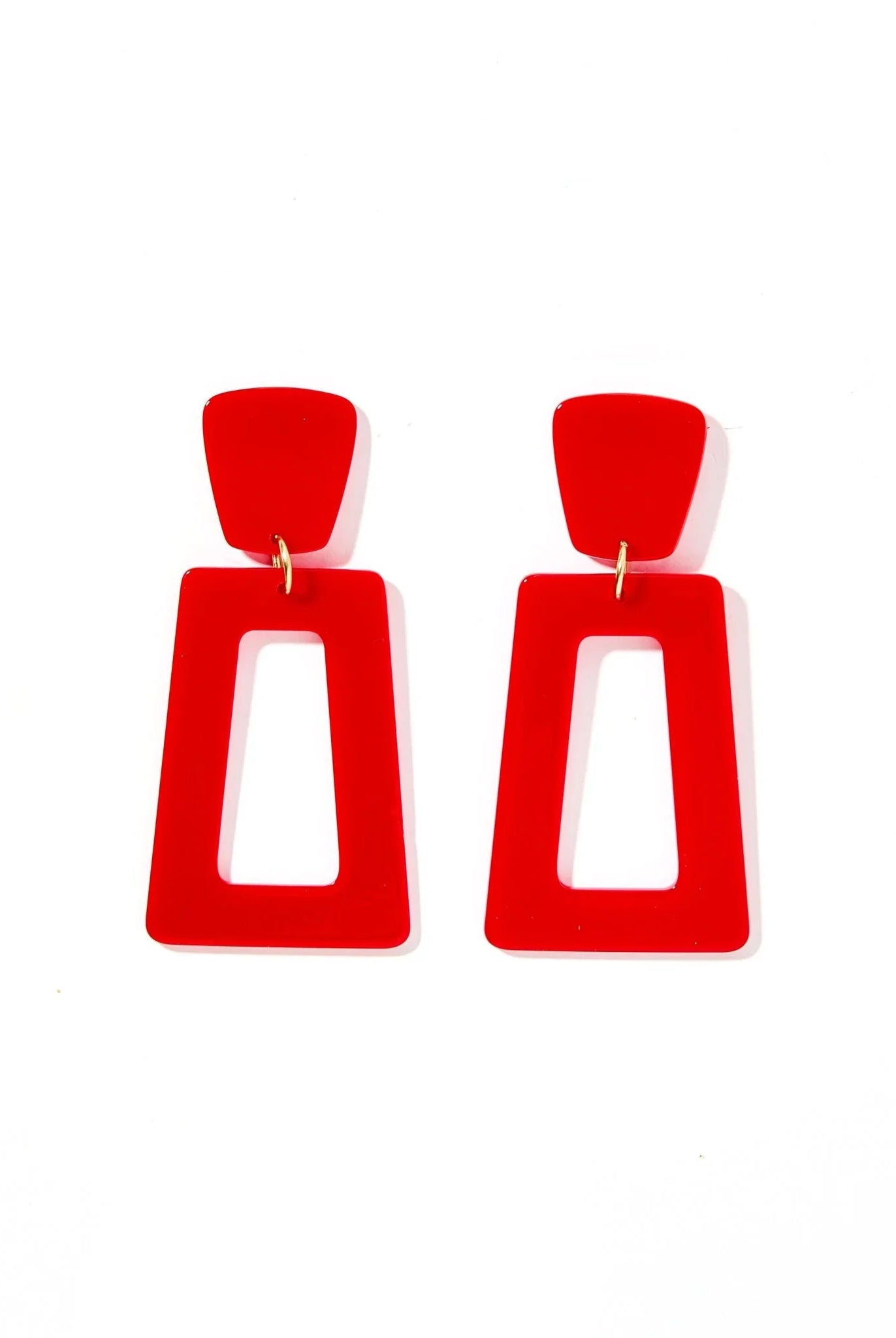 KENNEDY STATEMENT EARRINGS TRUE RED - Earrings
