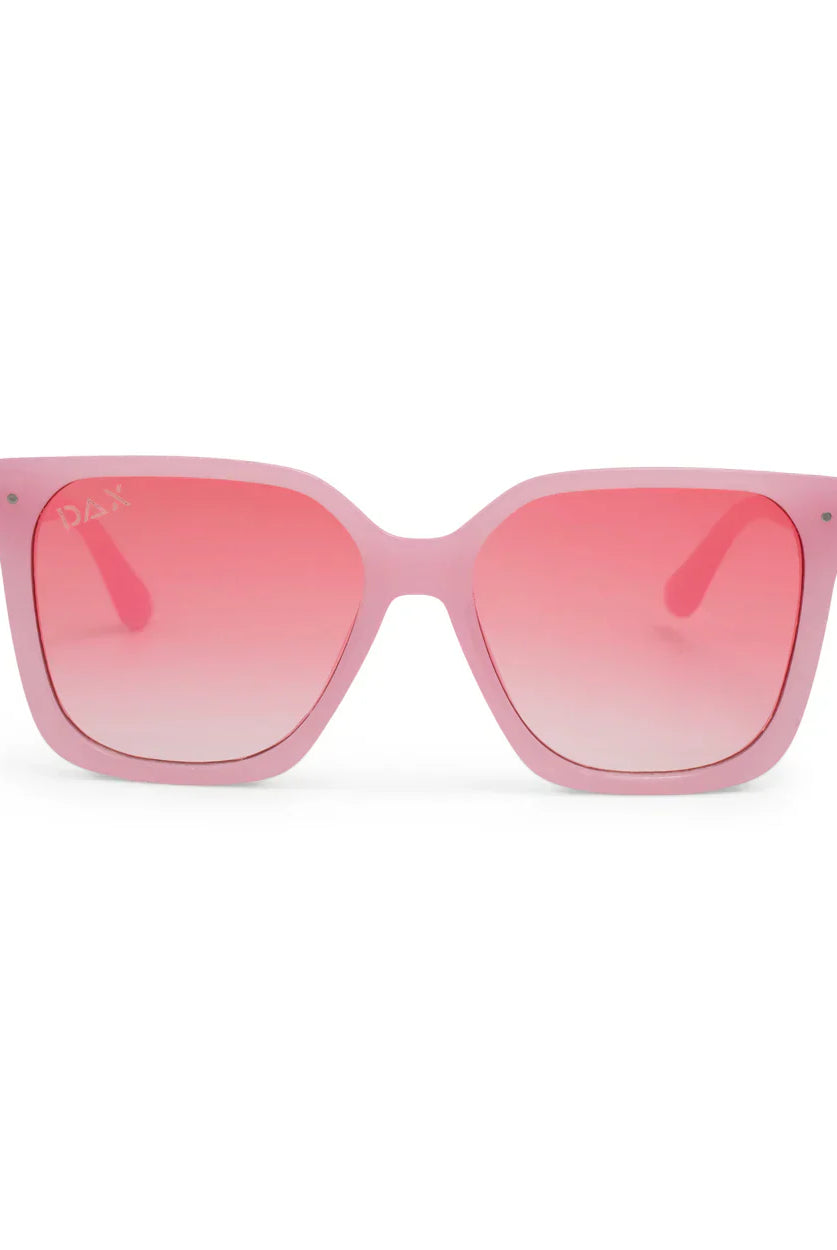 LINNY IN PINK SUNGLASSES- DAX EYEWEAR