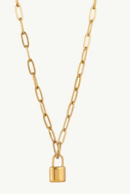 MINI LOCK NECKLACE PAPERCLIP - Necklaces