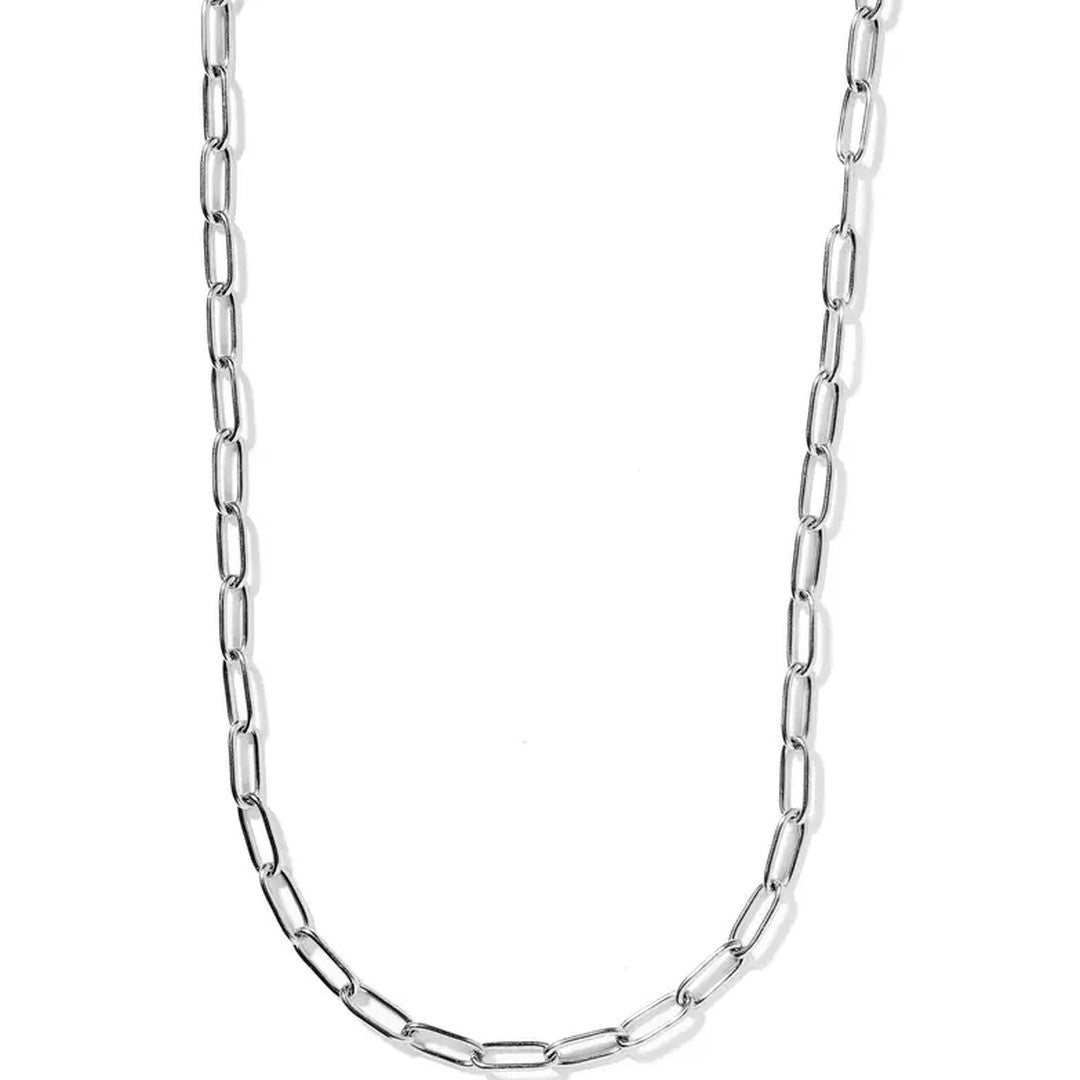 Palmer paperclip silver necklace, women's necklace from Aurea Lux Collective boutique in Lawton, OK, image 1 of 2