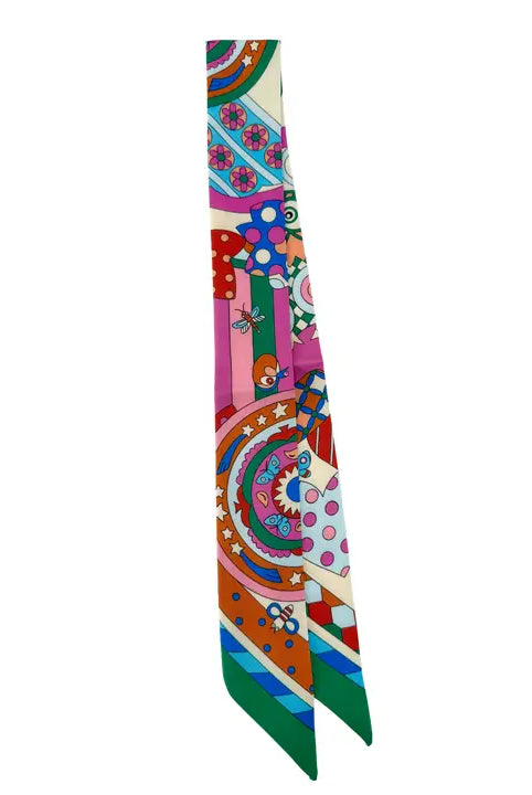 SATIN SCARF FOR INITIALS OR CHARM BRACELET AND/OR NECKLACE