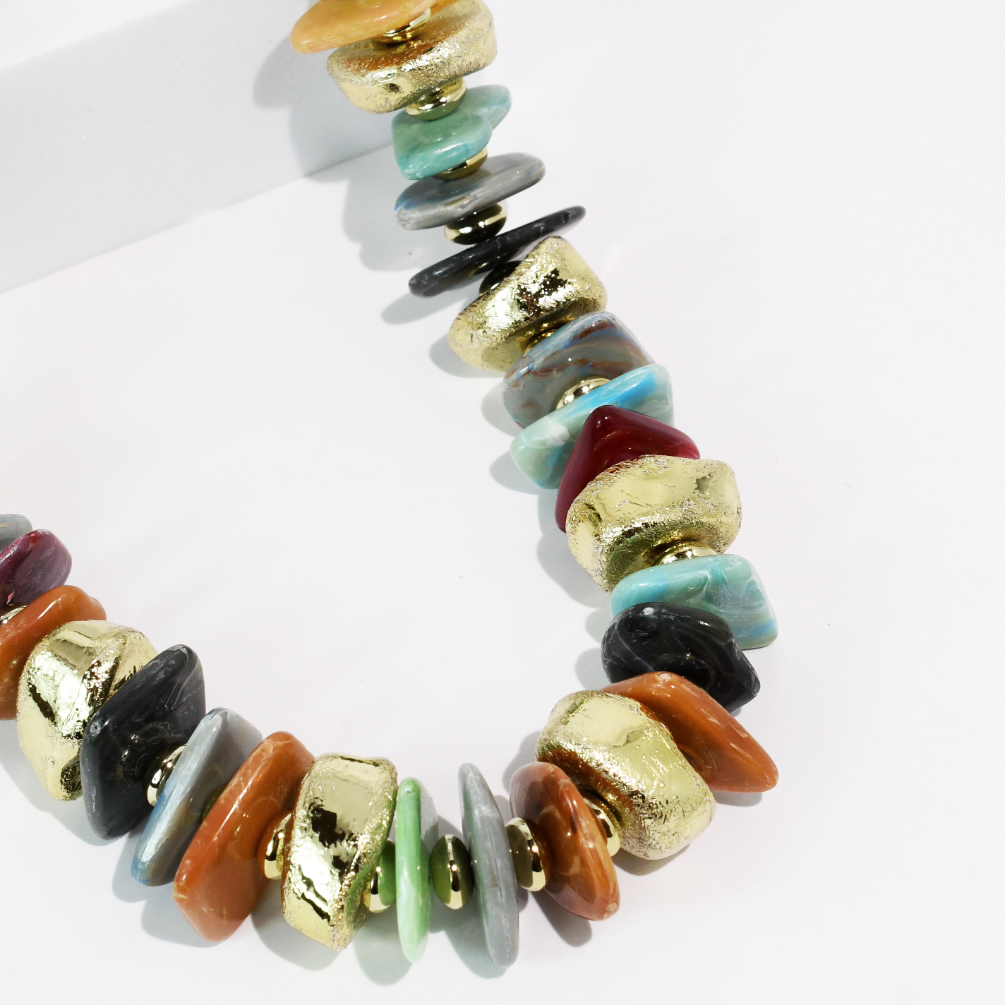 Mosaic necklace, women's necklace from Aurea Lux Collective boutique in Lawton, OK, image 2 of 2