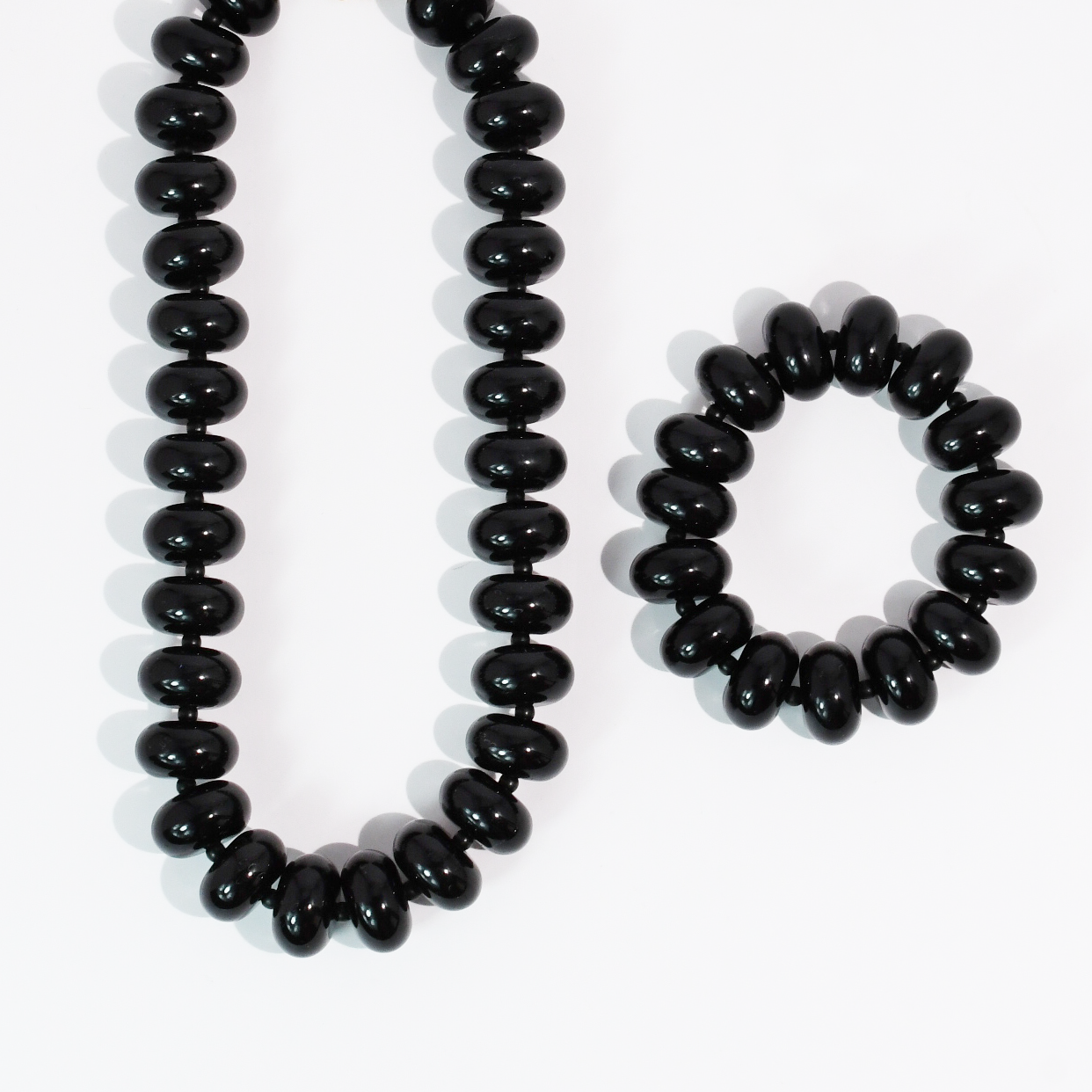 Sugar bead black set, women's jewelry set from Aurea Lux Collective boutique in Lawton, OK, image 3 of 3
