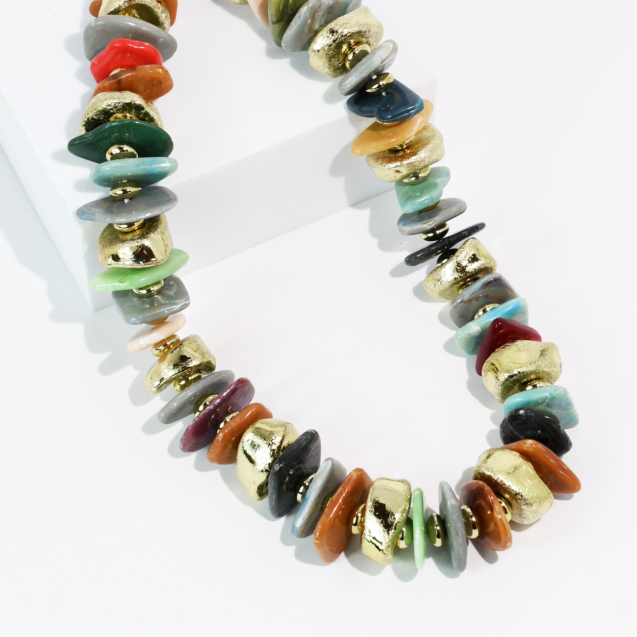 Mosaic necklace, women's necklace from Aurea Lux Collective boutique in Lawton, OK, image 1 of 2