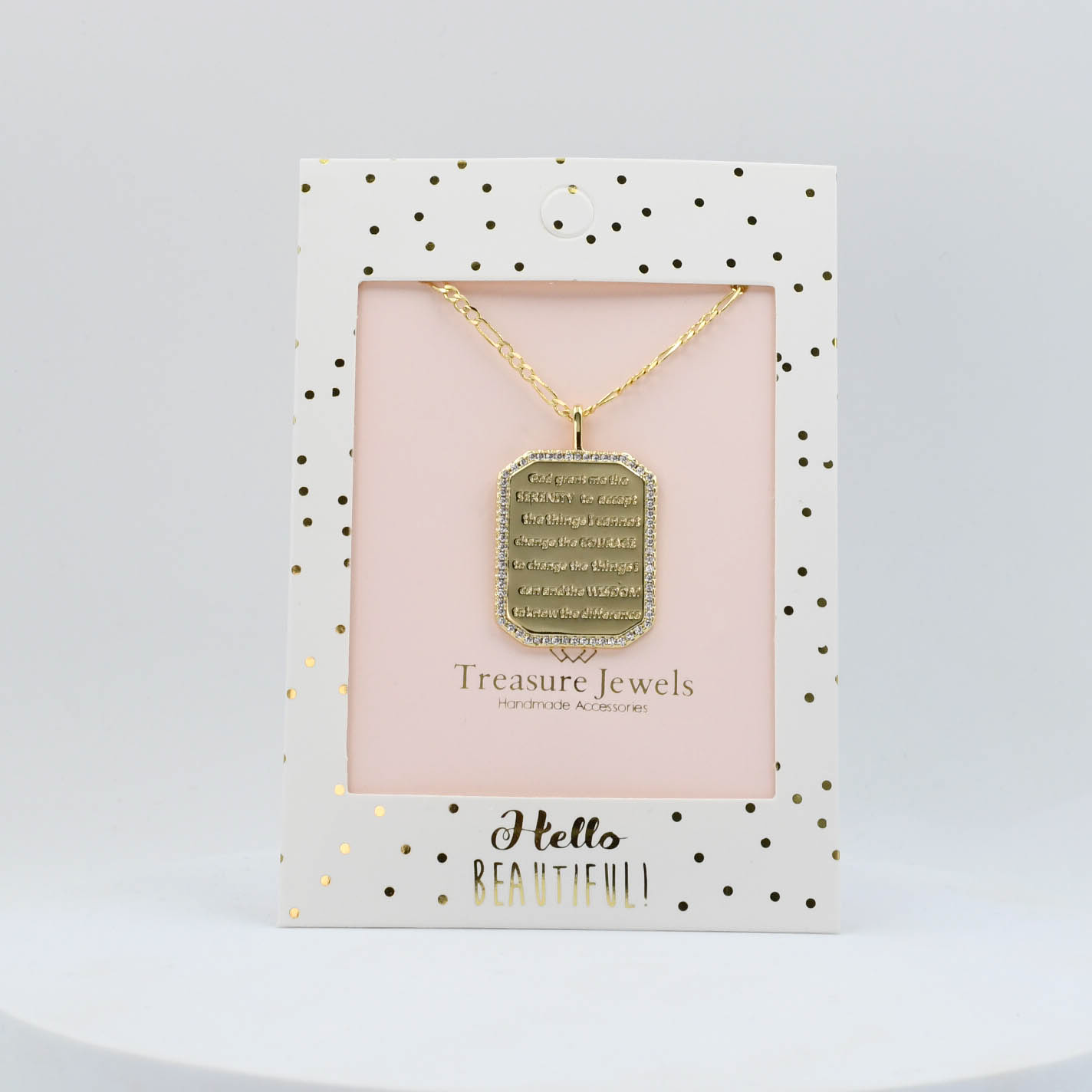 God grant me Serenity necklace gold, women's necklace from Aurea Lux Collective boutique in Lawton, OK, image 2 of 2