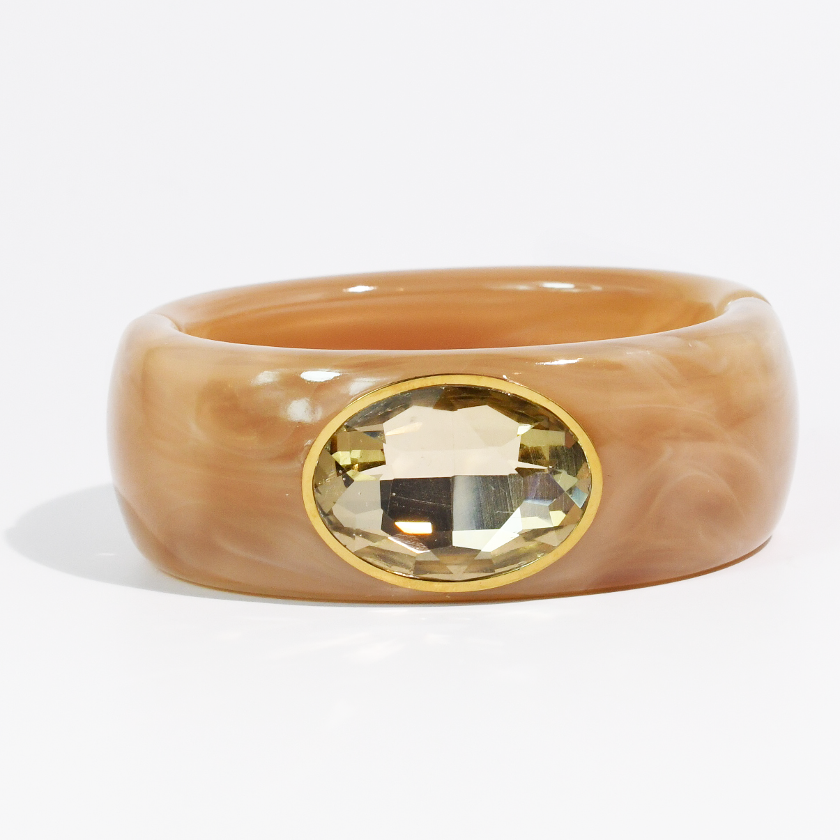 Gemstone resin cuff bracelet, women's bracelet from Aurea Lux Collective boutique in Lawton, OK, image 5 of 7