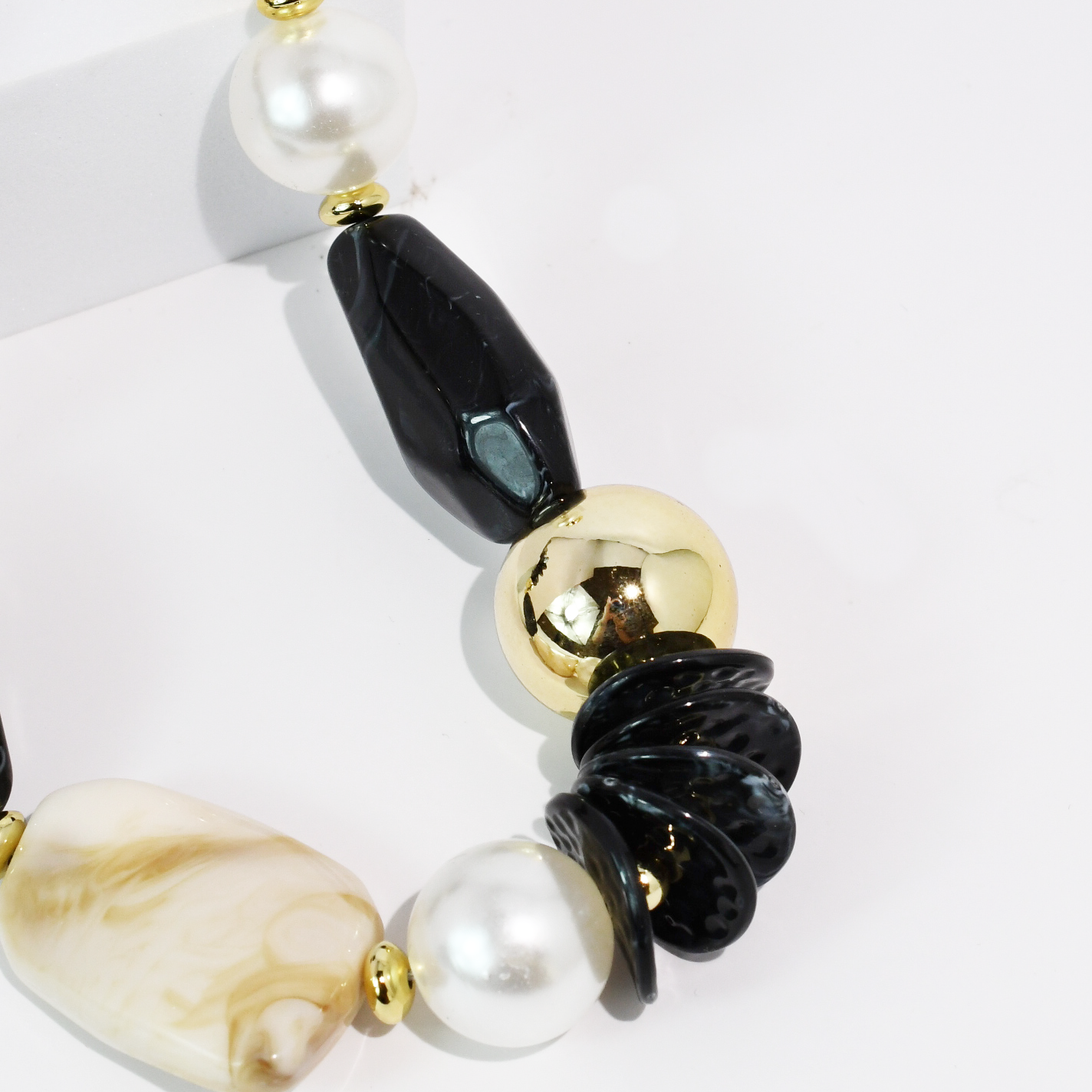 Midnight pearl necklace, women's necklace from Aurea Lux Collective boutique in Lawton, OK, image 2 of 2