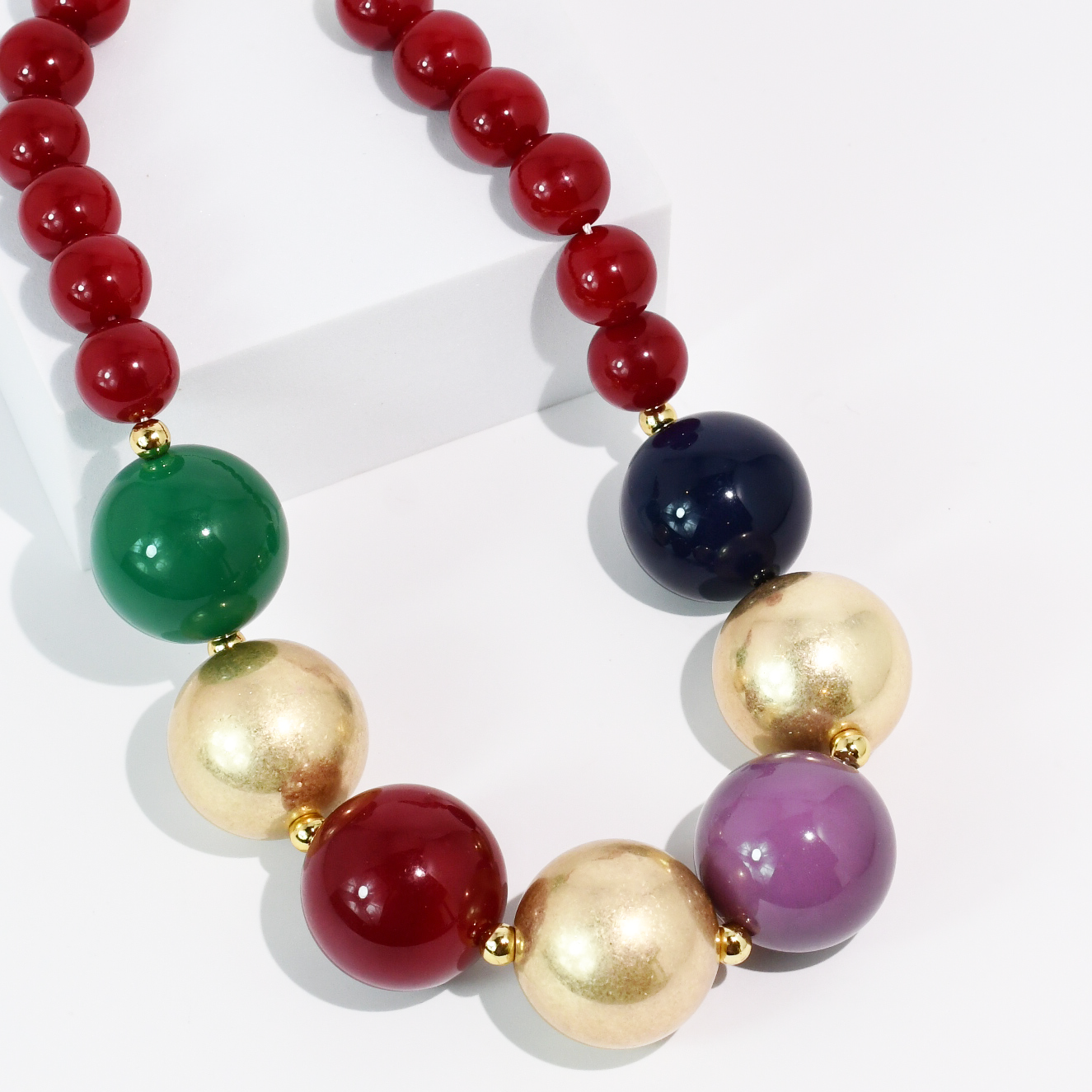 Gemma statement necklace, women's necklace from Aurea Lux Collective boutique in Lawton, OK, image 1 of 2