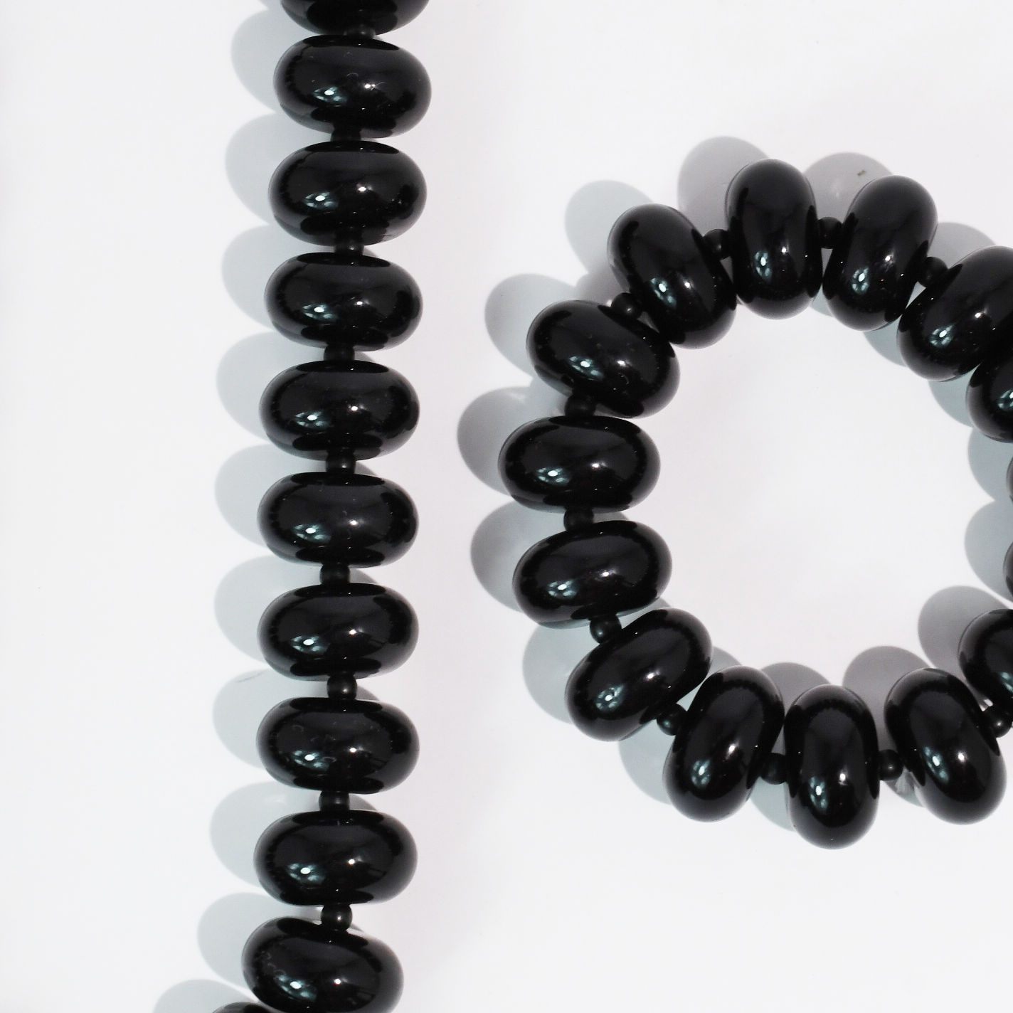 Sugar bead black set, women's jewelry set from Aurea Lux Collective boutique in Lawton, OK, image 2 of 3