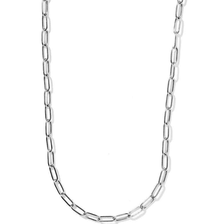 Palmer paperclip silver necklace, women's necklace from Aurea Lux Collective boutique in Lawton, OK, image 1 of 2