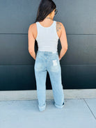 VERVET 90’S VINTAGE SUPER HIGH RISE FLARE JEANS - Bottoms