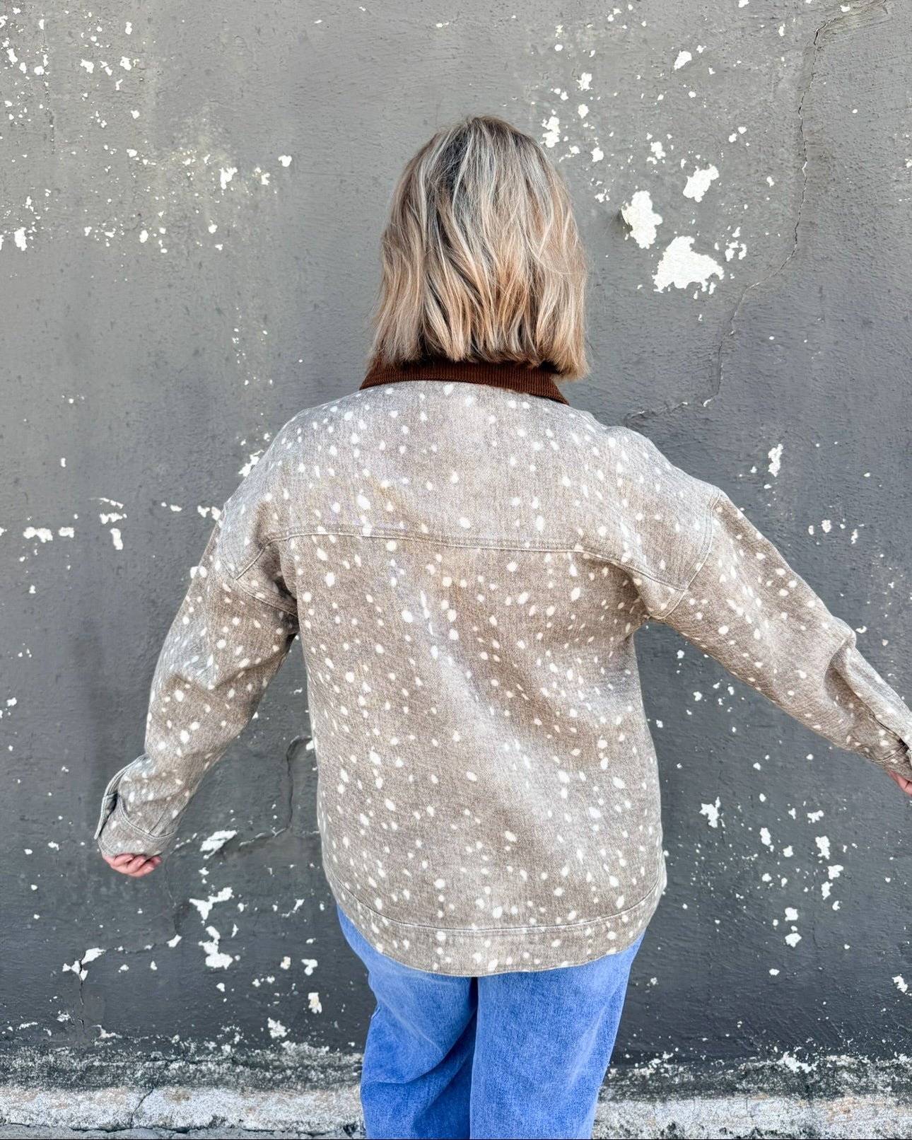 Oh Deer corduroy collar jacket, women's jacket from Aurea Lux Collective boutique in Lawton, OK, image 4 of 4