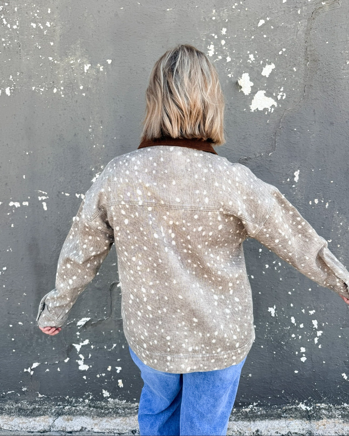 Oh Deer corduroy collar jacket, women's jacket from Aurea Lux Collective boutique in Lawton, OK, image 4 of 4