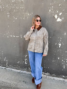 Oh Deer corduroy collar jacket, women's jacket from Aurea Lux Collective boutique in Lawton, OK, image 2 of 4