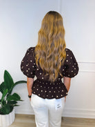 Sweet Spot polka dot top, women's top from Aurea Lux Collective boutique in Lawton, OK, image 3 of 4