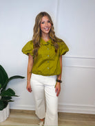 Front & Center cream jeans, women's pants from Aurea Lux Collective boutique in Lawton, OK, image 5 of 6