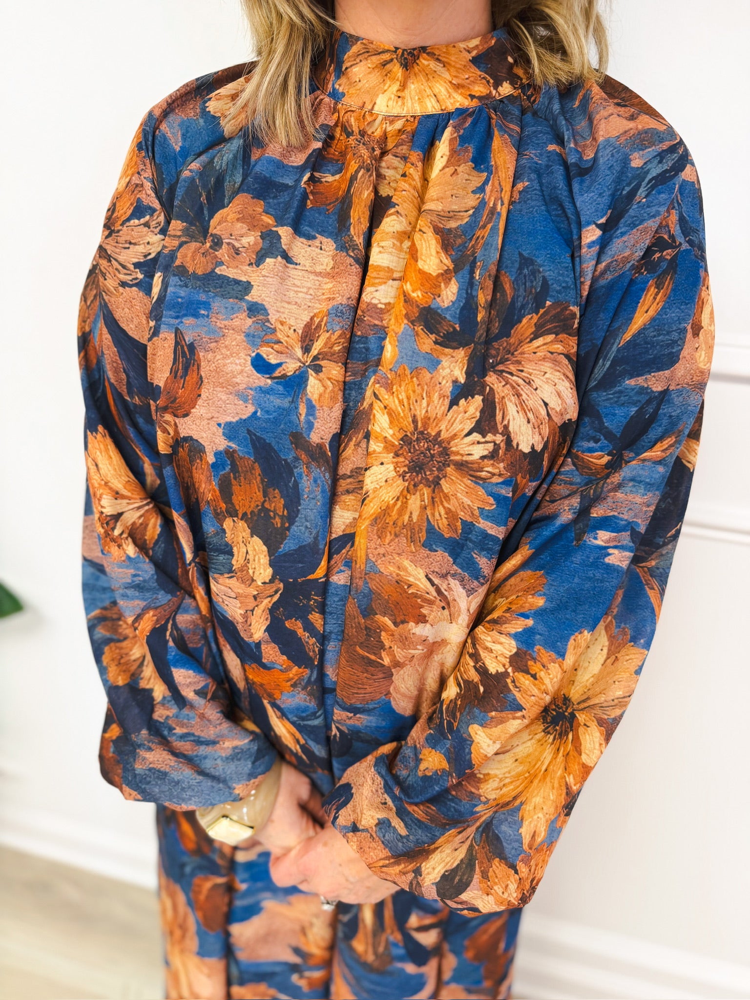 Golden Hour Floral Maxi Dress – detail view | Aurea Lux Collective