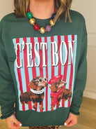 C'est Bon Dachshund Sweatshirt – front view | Aurea Lux Collective