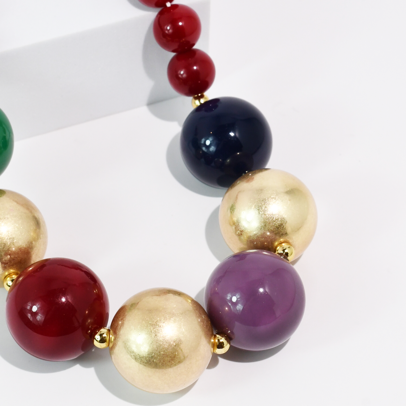Gemma statement necklace, women's necklace from Aurea Lux Collective boutique in Lawton, OK, image 2 of 2
