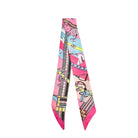 TWILLY SCARF- WEAR AS A BRACELET HEADBAND NECK OR BAG TIE - PINK/LIME/LIGHTBLUE