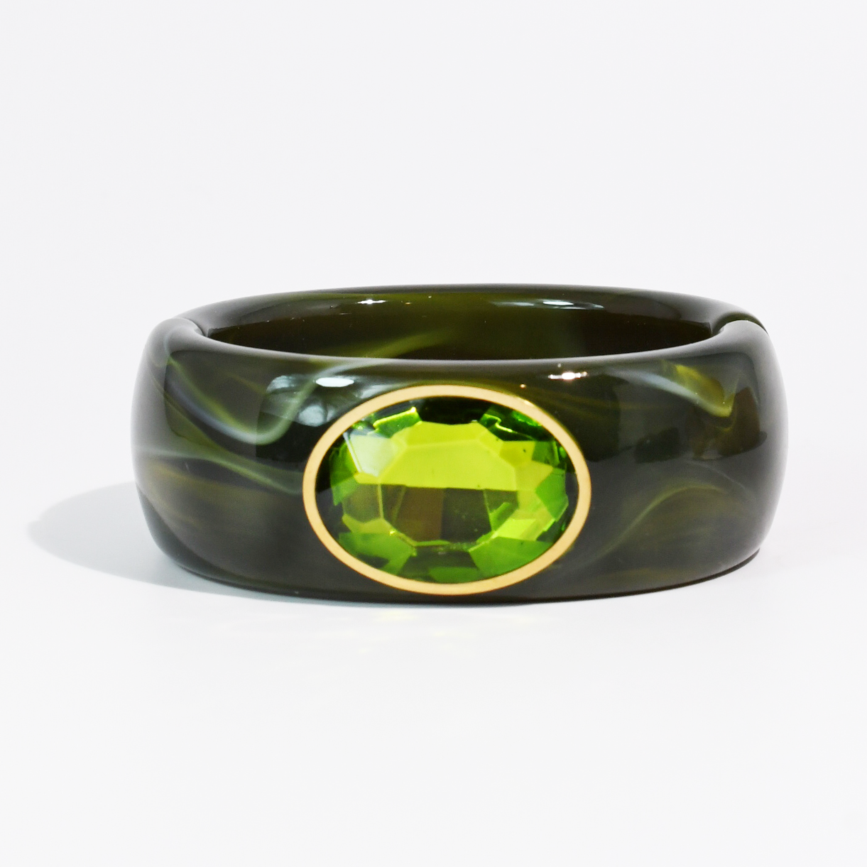 Gemstone resin cuff bracelet, women's bracelet from Aurea Lux Collective boutique in Lawton, OK, image 3 of 7