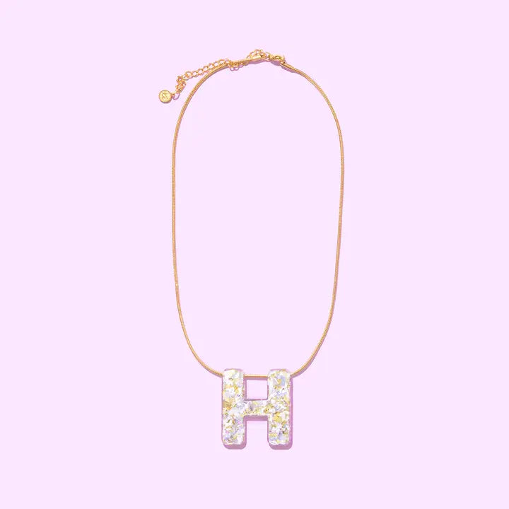 Box Chain Necklace - Letters - Pearl Confetti - Each - Necklaces