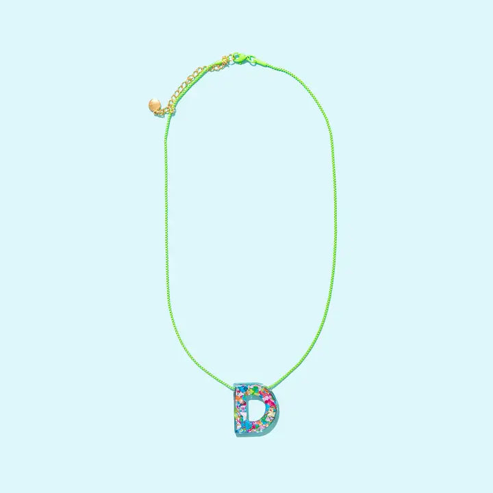 Acrylic Box Chain Necklace - Letters - Colorful Confetti - Each - Necklaces