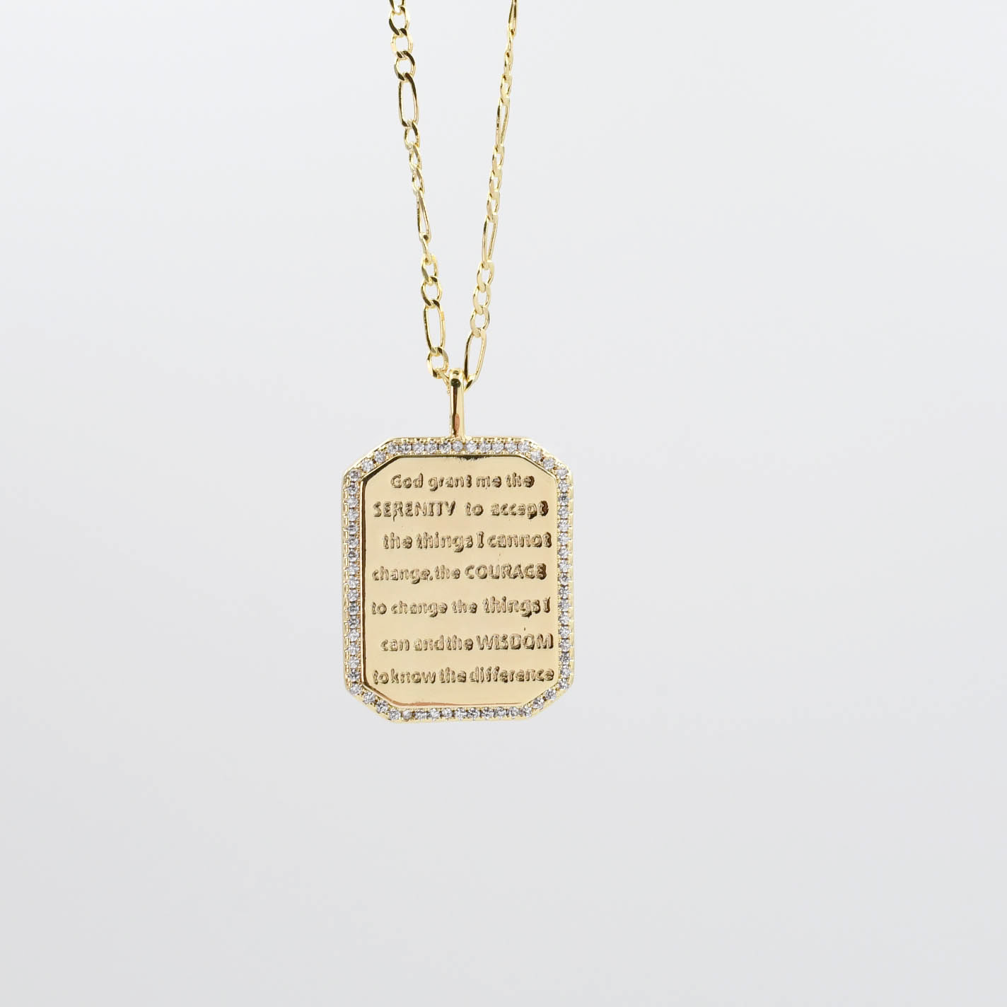 God grant me Serenity necklace gold, women's necklace from Aurea Lux Collective boutique in Lawton, OK, image 1 of 2