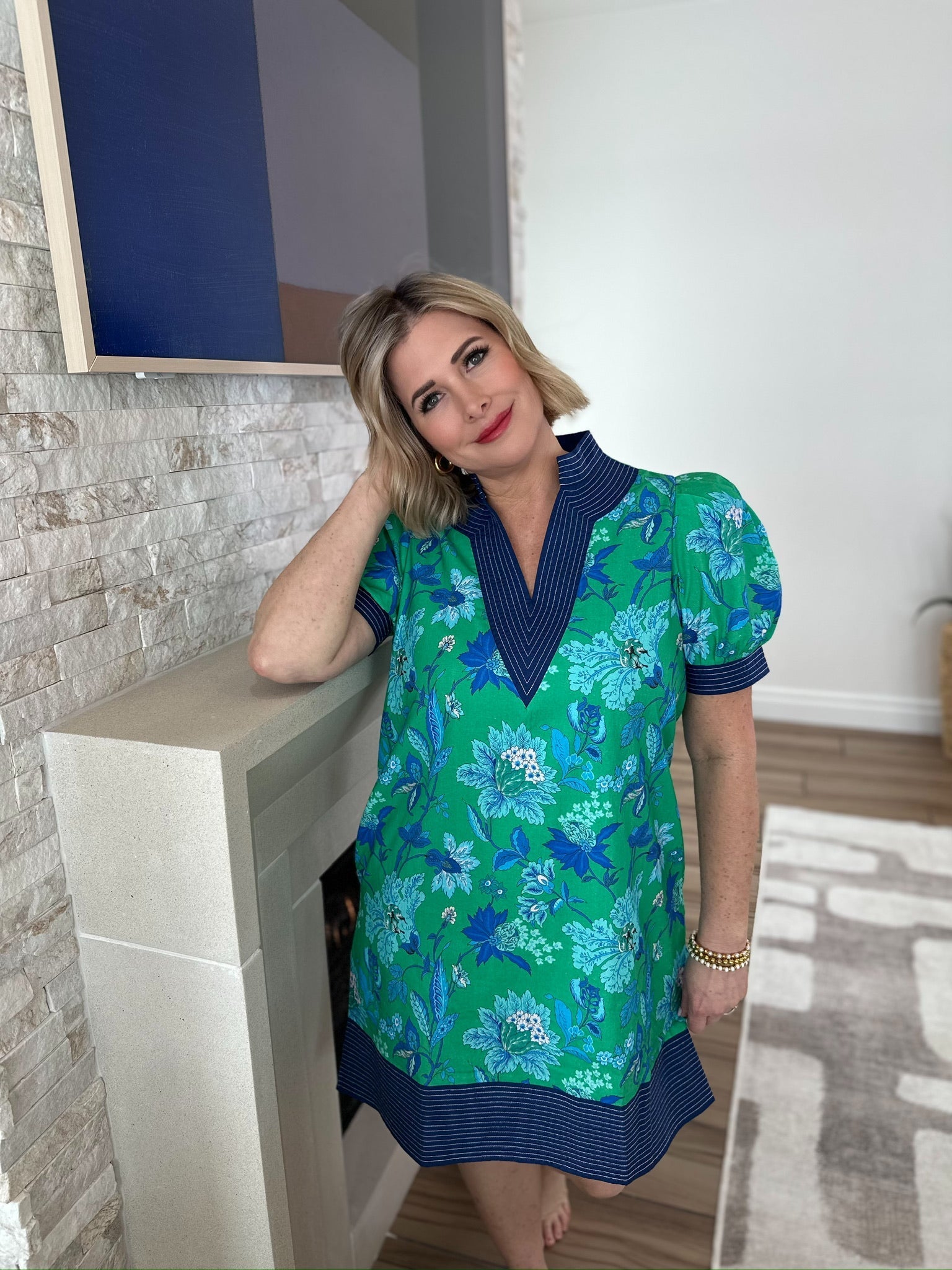 Entro Playful Pattern Mini Dress - Dress