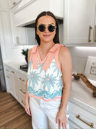 Entro Embroidered Blouse Top - Tops