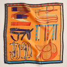 ORANGE EQUESTRIAN PRINT SCARF
