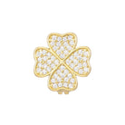 GEMELLI GOLD & SILVER PLATED SLIDER CHARM WITH CZ DETAILING - CLOVER - Bracelet