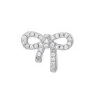 GEMELLI GOLD & SILVER PLATED SLIDER CHARM WITH CZ DETAILING - SILVER BOW - Bracelet