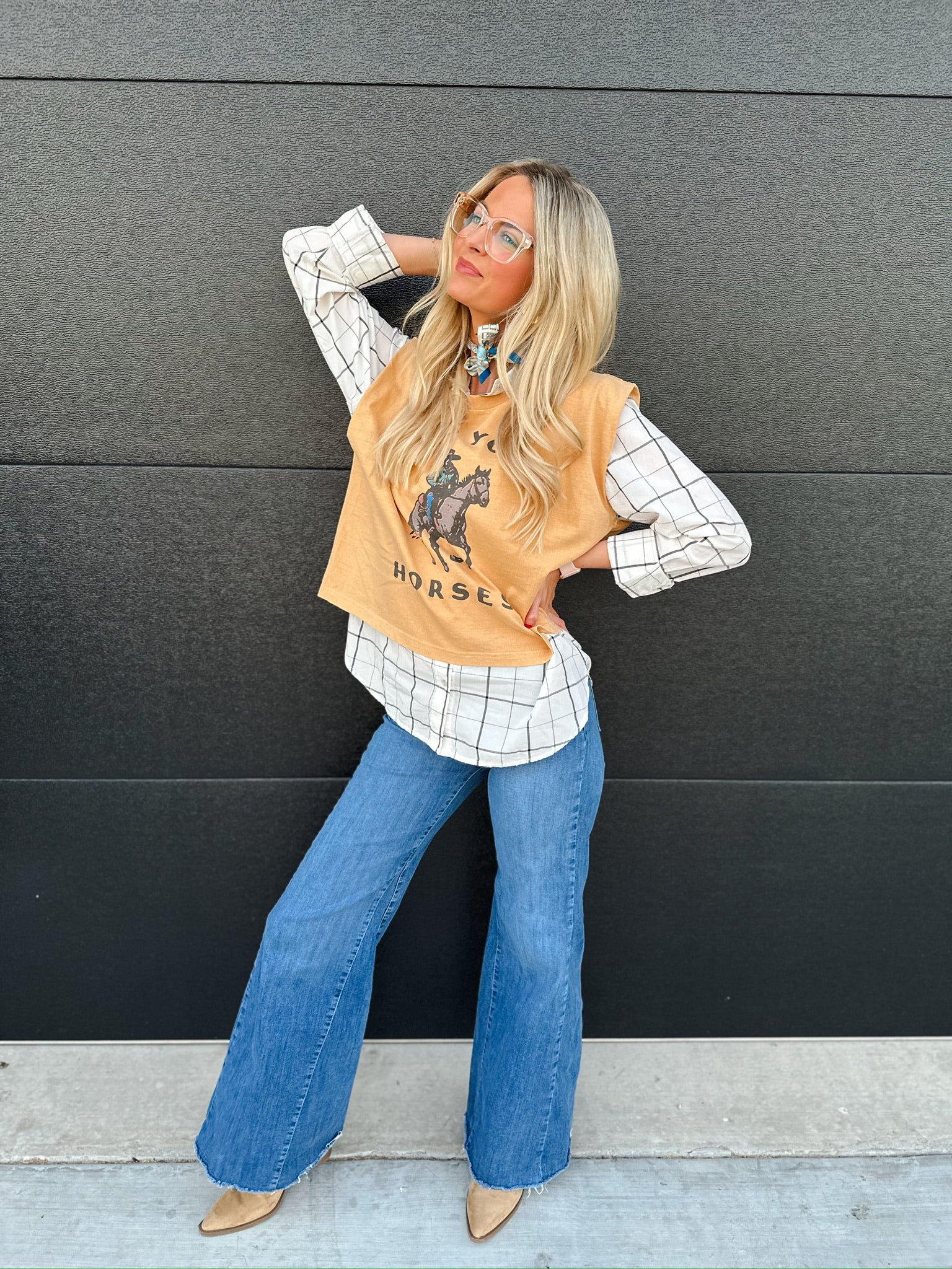 HOLD YOUR HORSES BOXY TANK - Tops