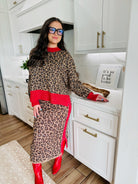 J.ANNA LEOPARD KNIT PENCIL SKIRT - Bottoms