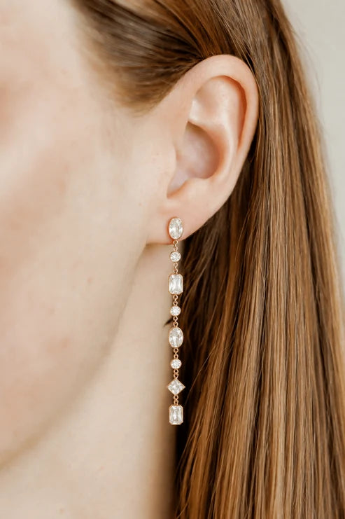 Jane statement earrings, women's earrings from Aurea Lux Collective boutique in Lawton, OK, image 2 of 2