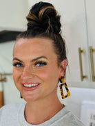 KENNEDY STATEMENT EARRINGS- BROWN TORTOISE BY LINNY CO - Earrings