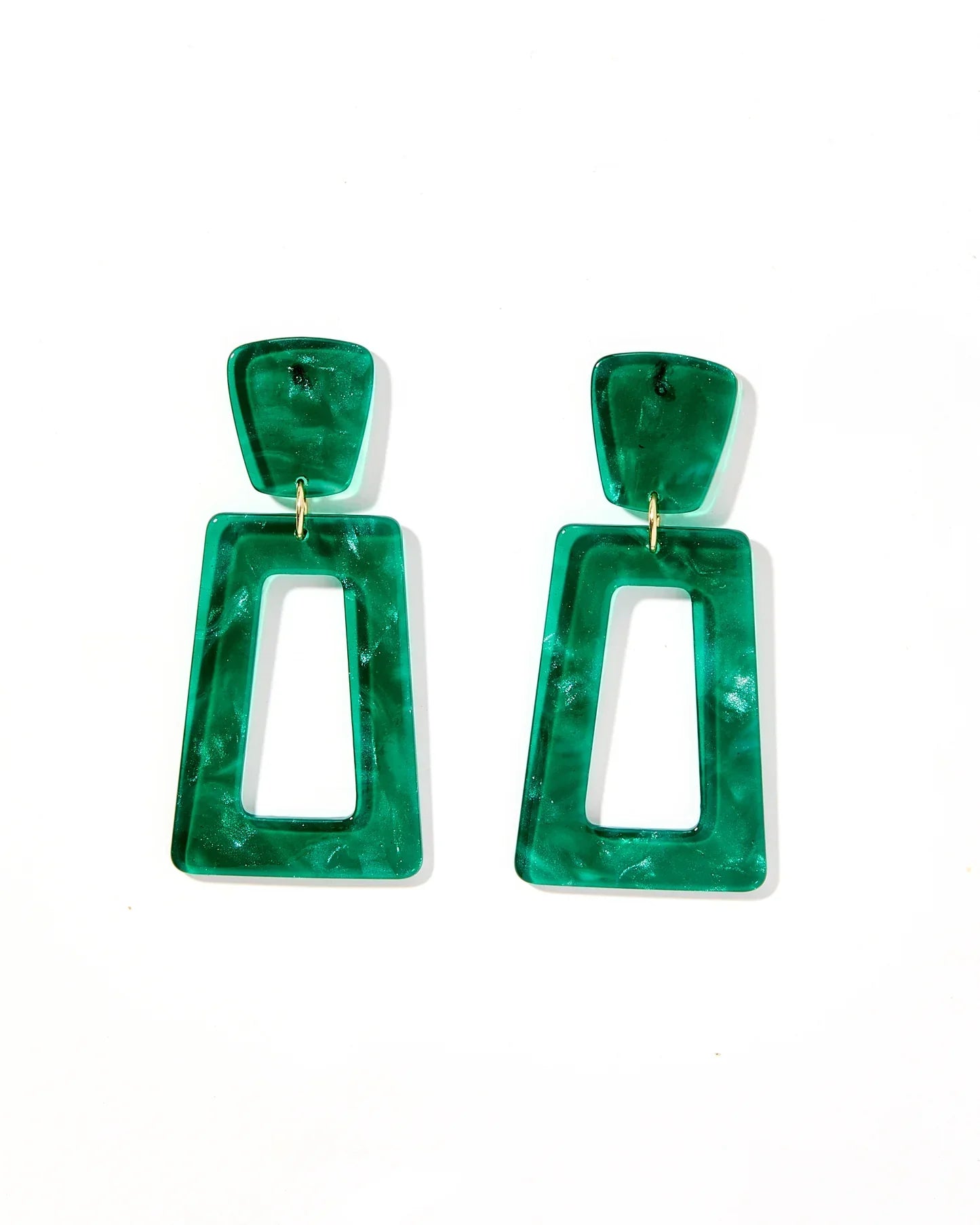 KENNEDY STATEMENT EARRINGS FORREST GREEN BY LINNY CO - Earrings