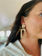 KENNEDY STATEMENT EARRINGS- DESERT SAND BY LINNY CO - Earrings