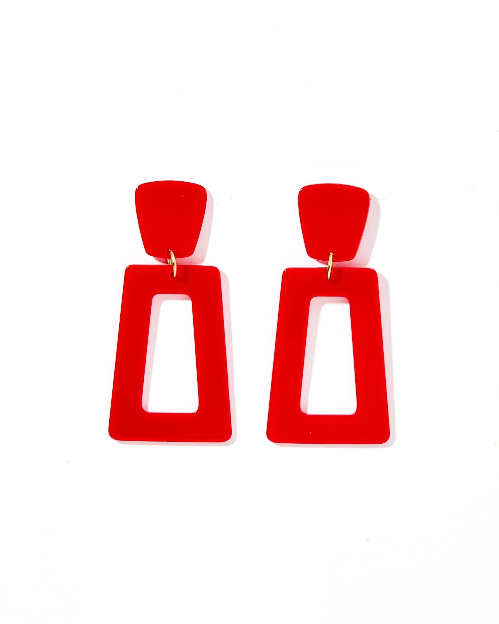 KENNEDY STATEMENT EARRINGS TRUE RED - Earrings