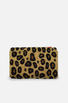 LEOPARD ROSE BEADED CLUTCH- DETACHABLE CHAIN CROSSBODY