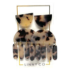 JULIA STATEMENT TORTOISE EARRINGS BY LINNY AND CO - BROWN TORTOIE - Earrings
